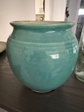 Glossy Turquoise Ceramic Vase